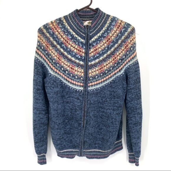 Tiara International Fair Isle Zipper Front Sweater - Picture 1 of 9